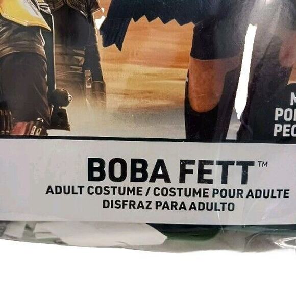 Star Wars Boba Fett Costume Mens Adult Sz M Muscle Chest jumpsuit Mask Halloween - Picture 13 of 16